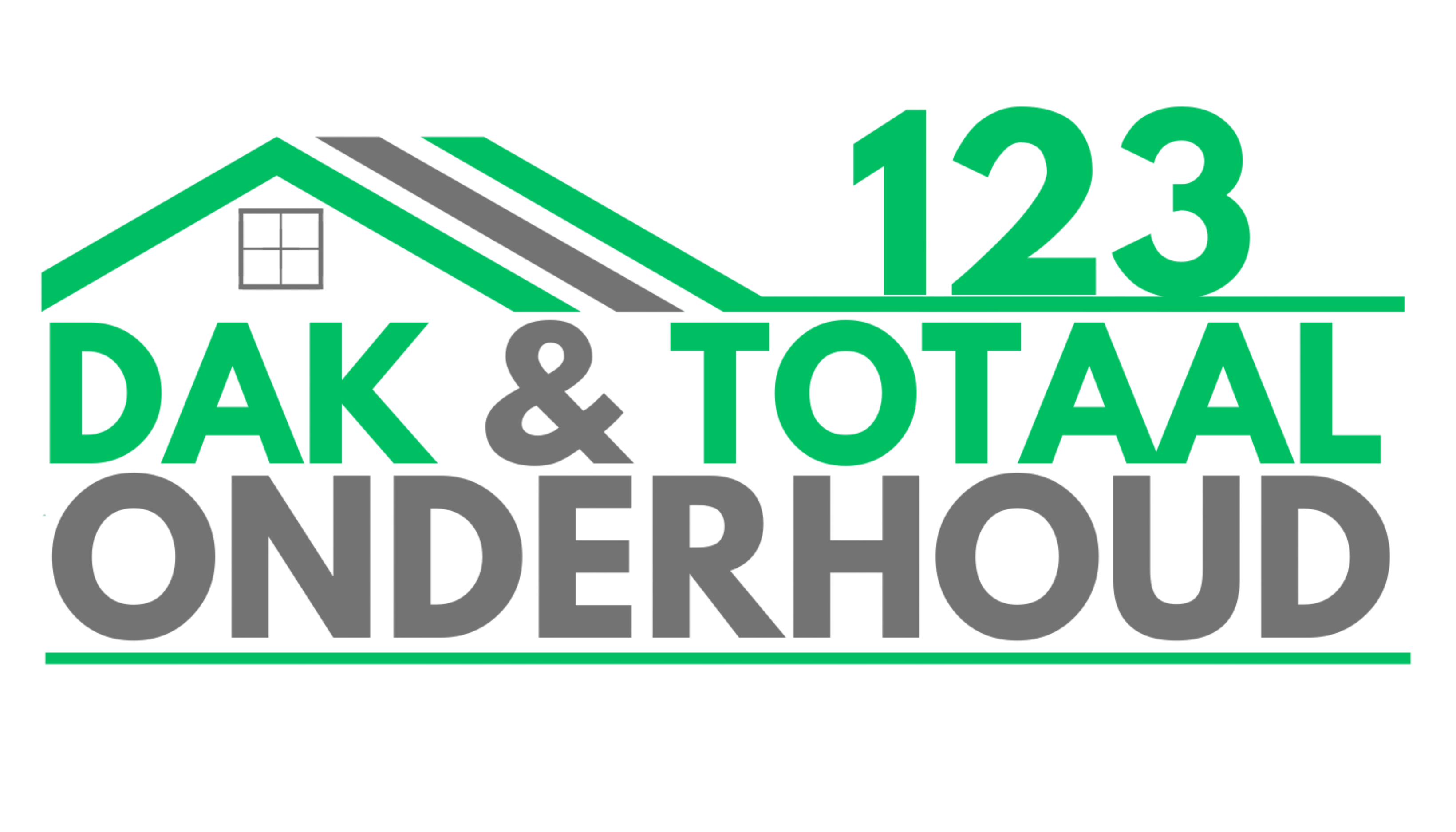 logo liggend transparant 123 Totaal & dakonderhoud logo